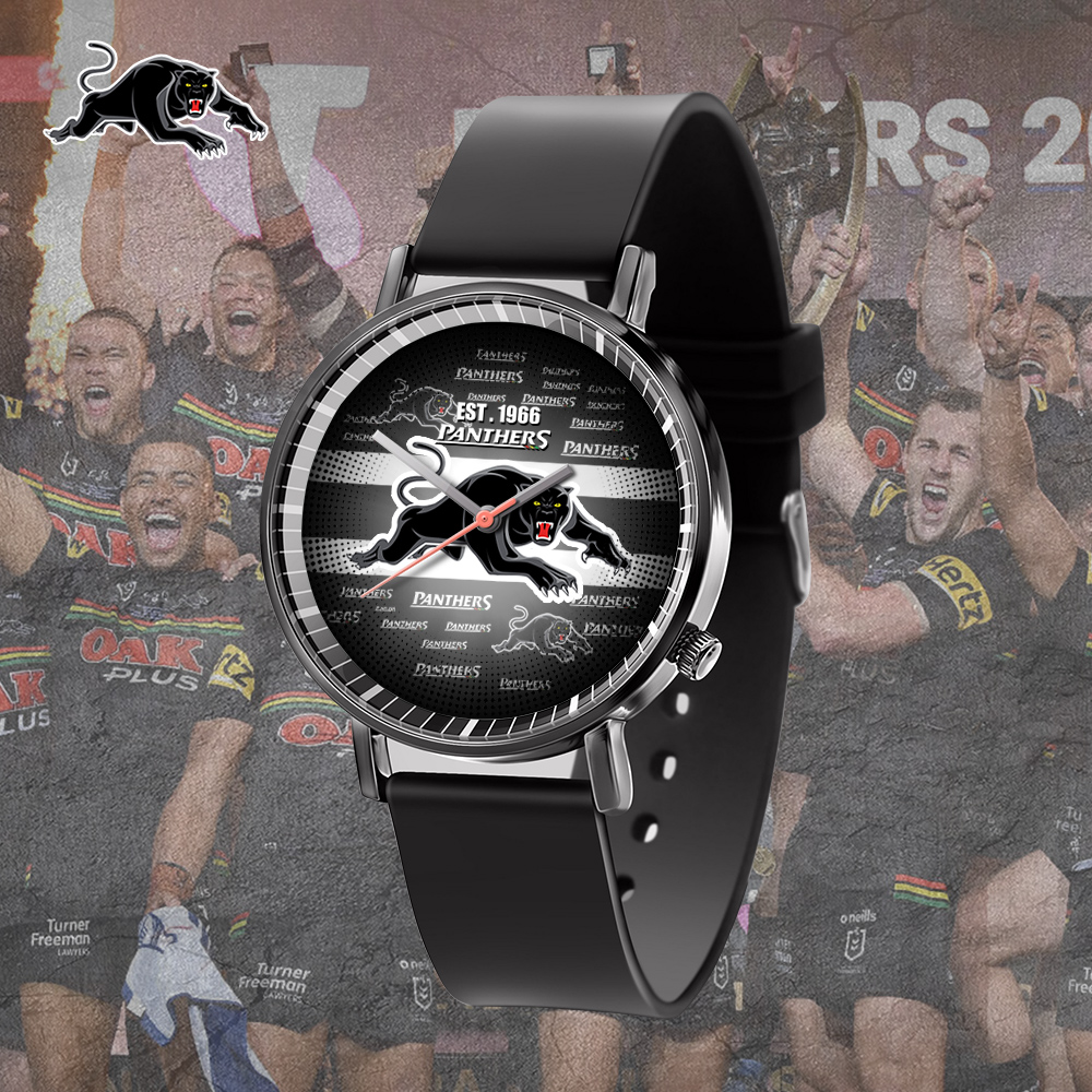 Goalzenith Michigan Wolverines NCAA Football Black Leather Watch Gift For Fan