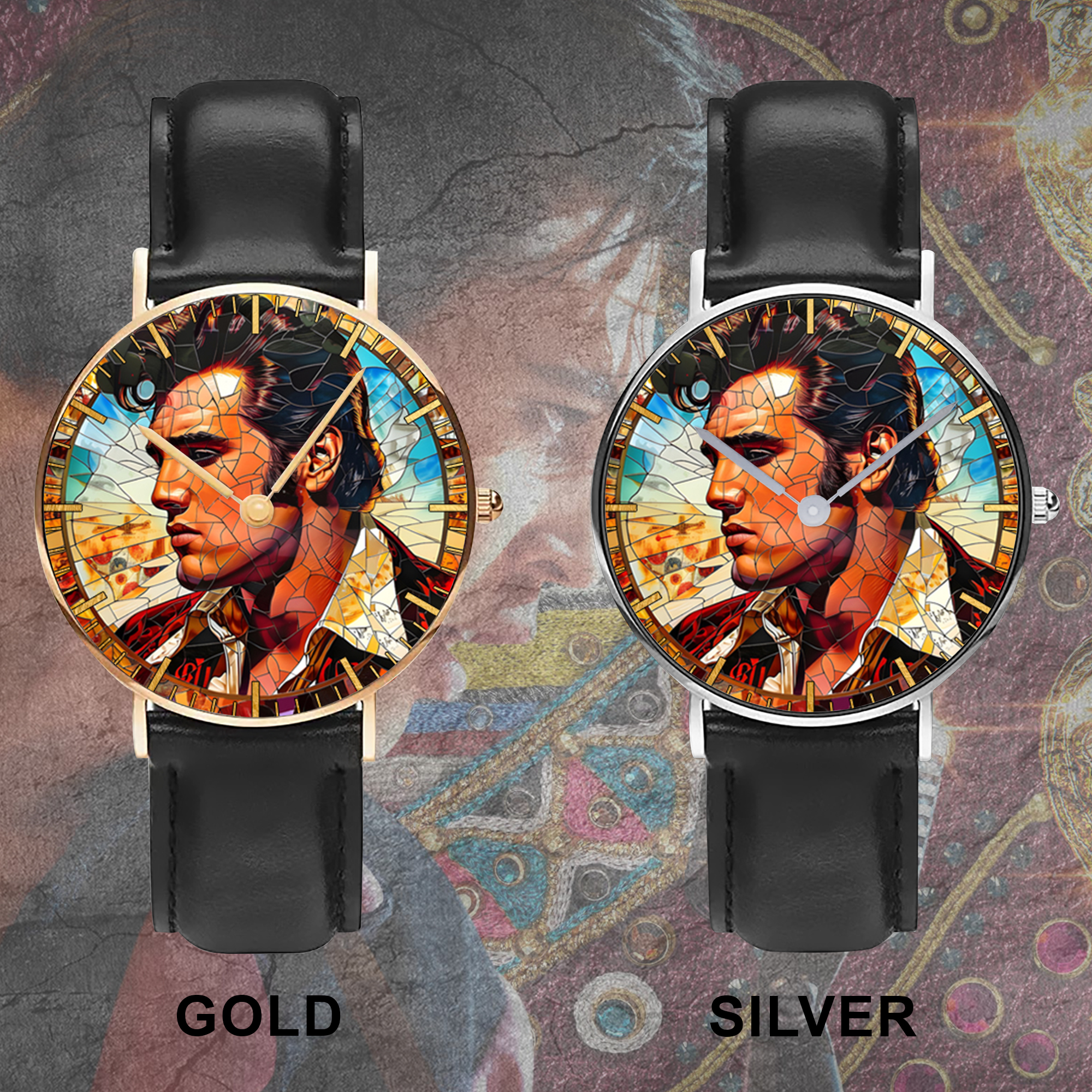 Goalzenith Personalized Kiss Band Music Black Stainless Steel Watch Gift For Fan