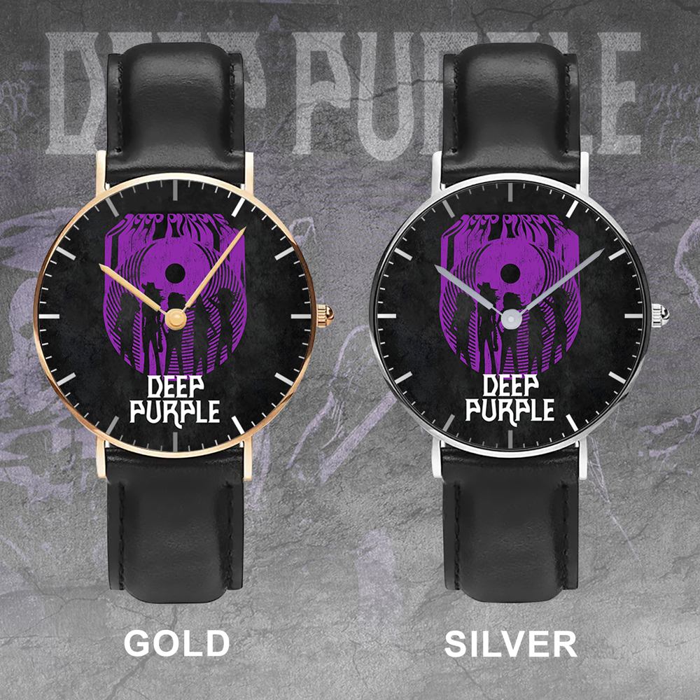 Goalzenith Personalized Kiss Band Music Black Stainless Steel Watch Gift For Fan