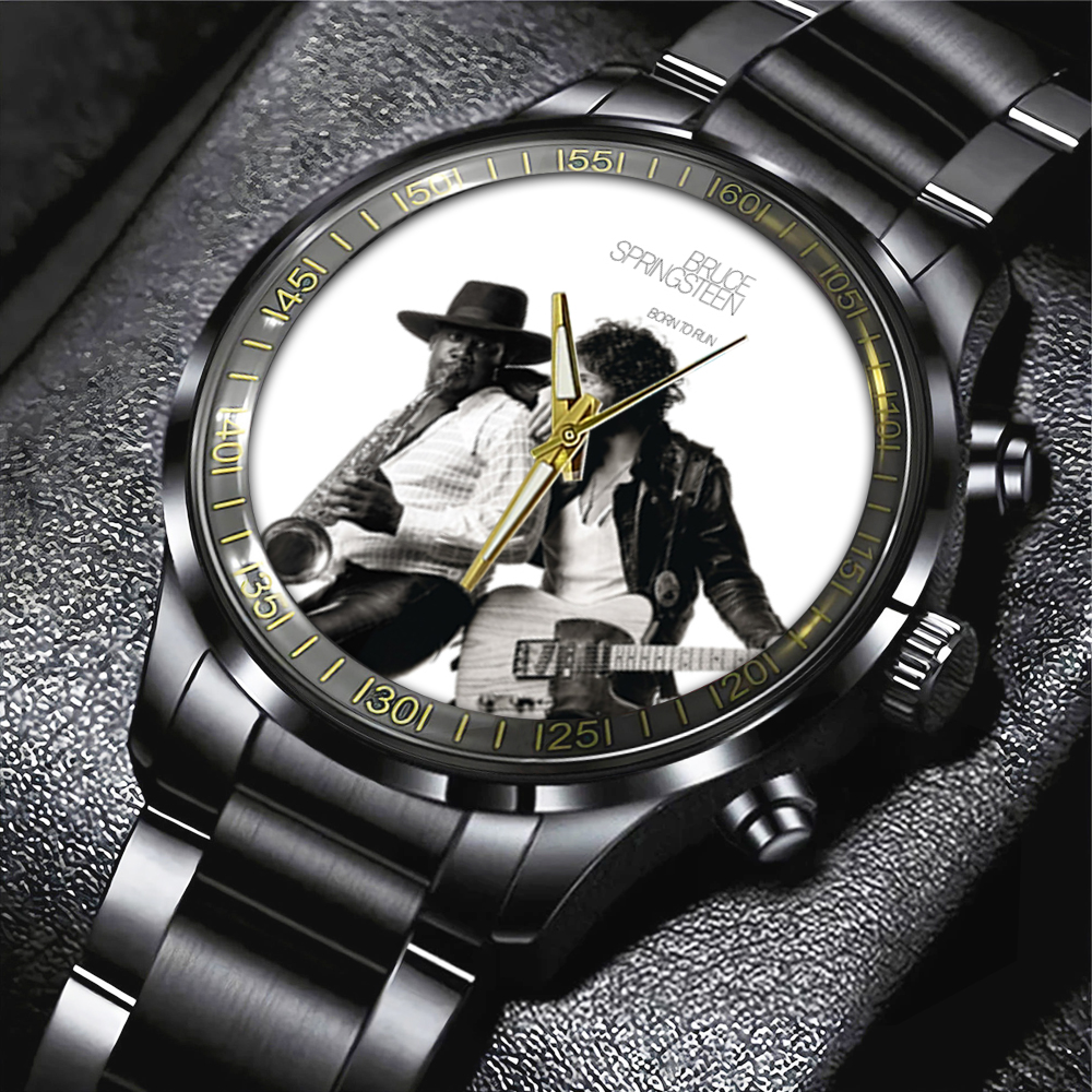 Goalzenith Pink Floyd Music Black Stainless Steel Watch Gift For Fan