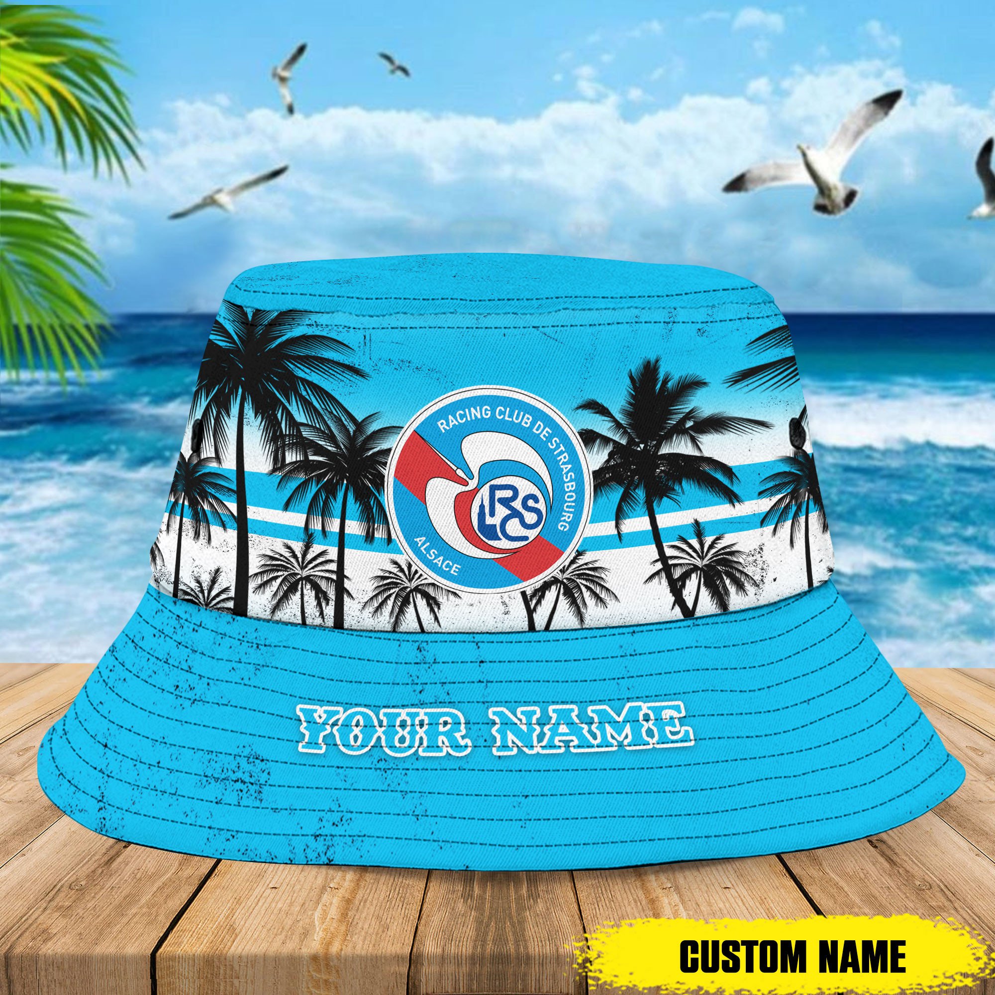 Goalzenith Racing Club De Strasbourg Ligue 1 Personalized Bucket Hat Gift For Fans