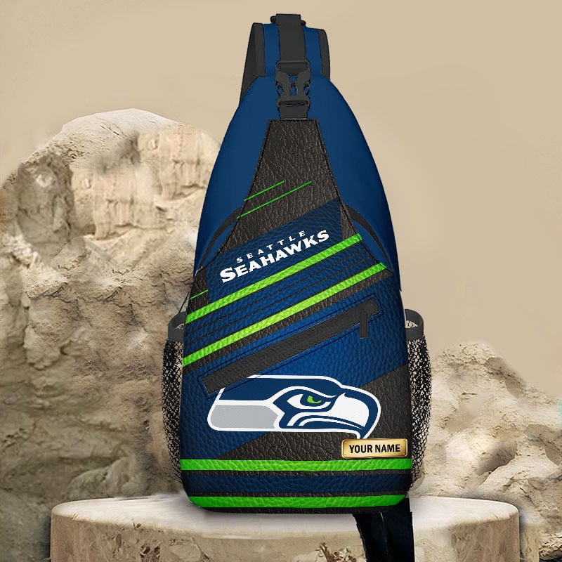 Goalzenith Seattle Seahawks NFL New Style Sling Bag Custom Name Gift For Fan