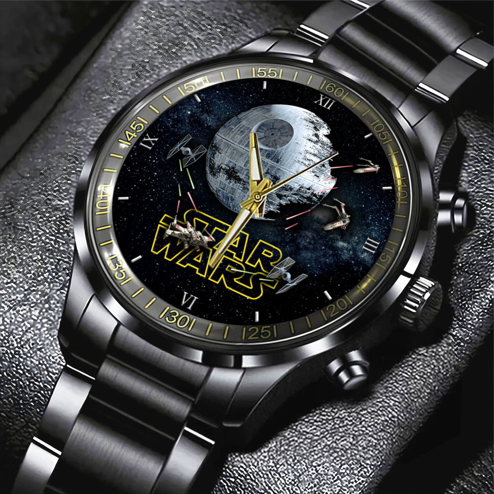 Goalzenith Star Wars Movie Black Stainless Steel Watch Gift For Fan