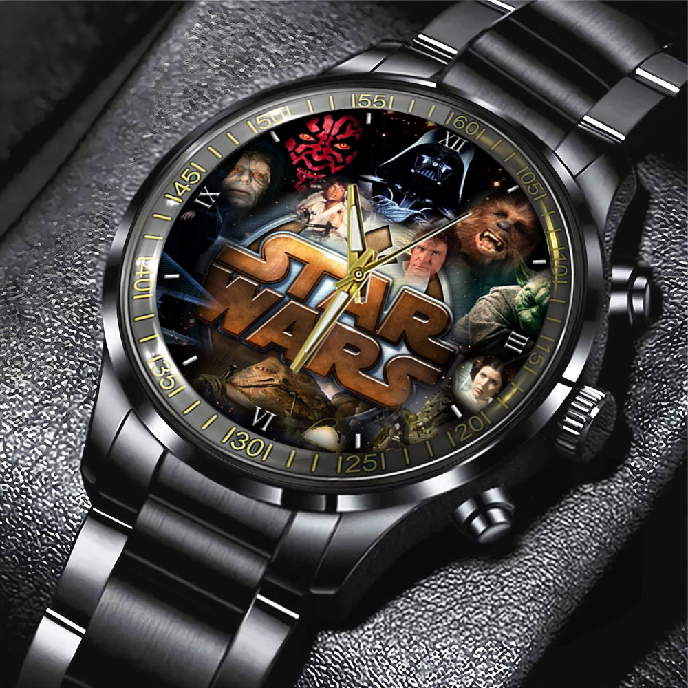 Goalzenith Star Wars Movie Black Stainless Steel Watch Gift For Fan