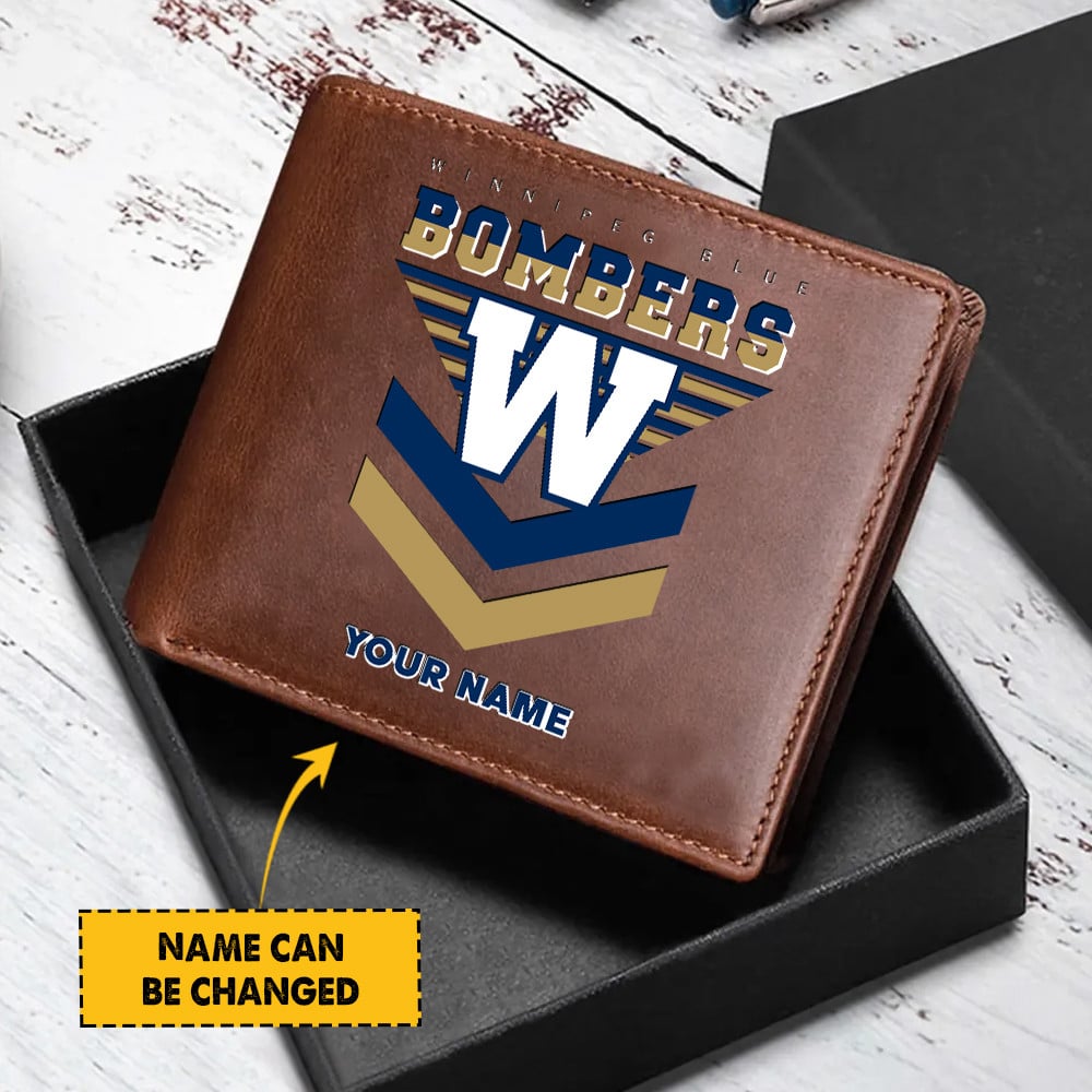 Goalzenith The Winnipeg Blue Bombers CFL New Special Folded Wallet Custom Name Gifts For Fan