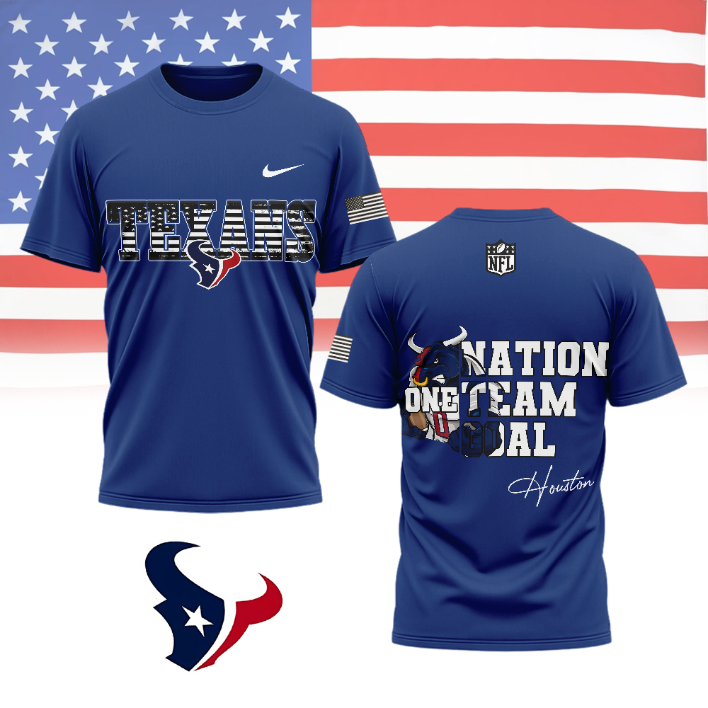 Goalzenith Houston Texans NFL x Independence Day T-Shirt For Fans