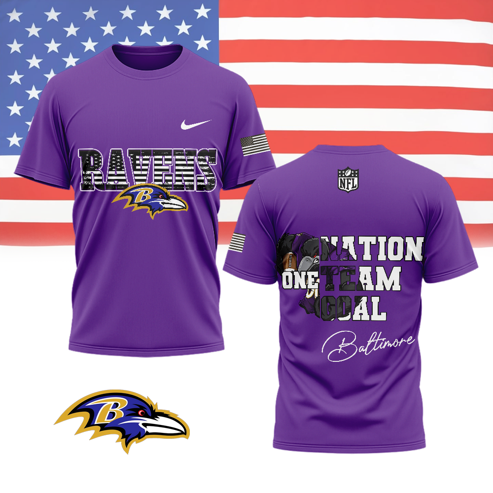 Goalzenith Baltimore Ravens NFL x Independence Day T-Shirt For Fans