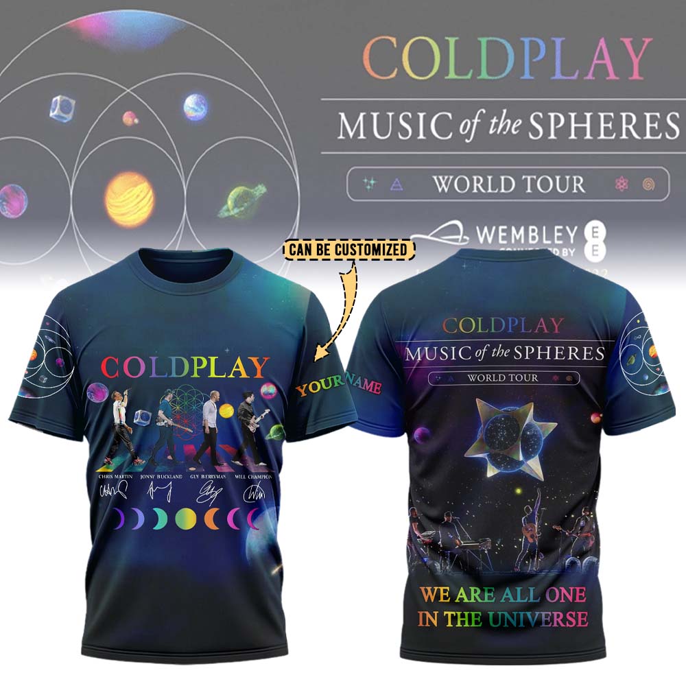 Goalzenith Coldplay x Music of Spheres Personalized T Shirt Gift For Fans