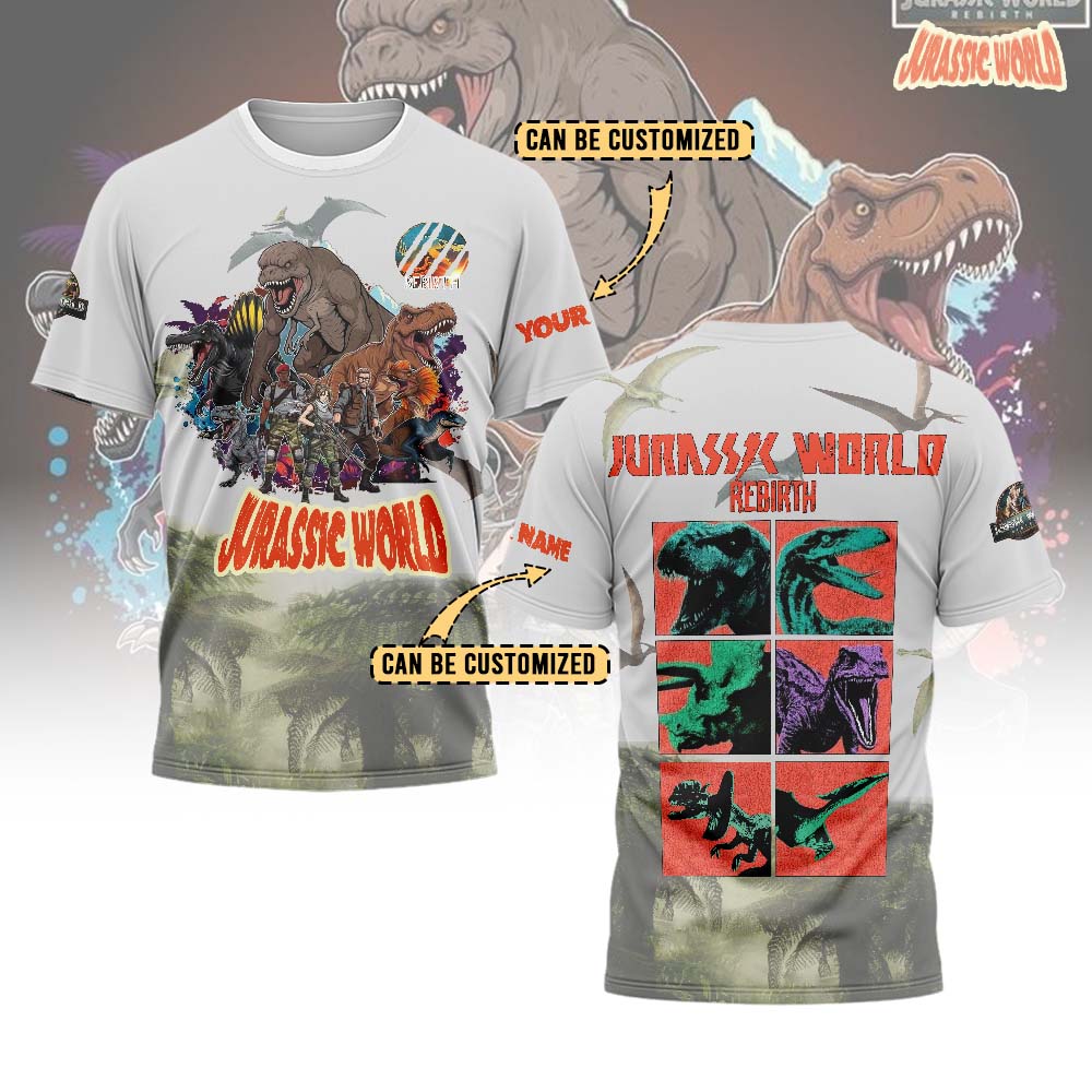 Goalzenith Jurassic World Rebirth Personalized T Shirt Gift For Fans