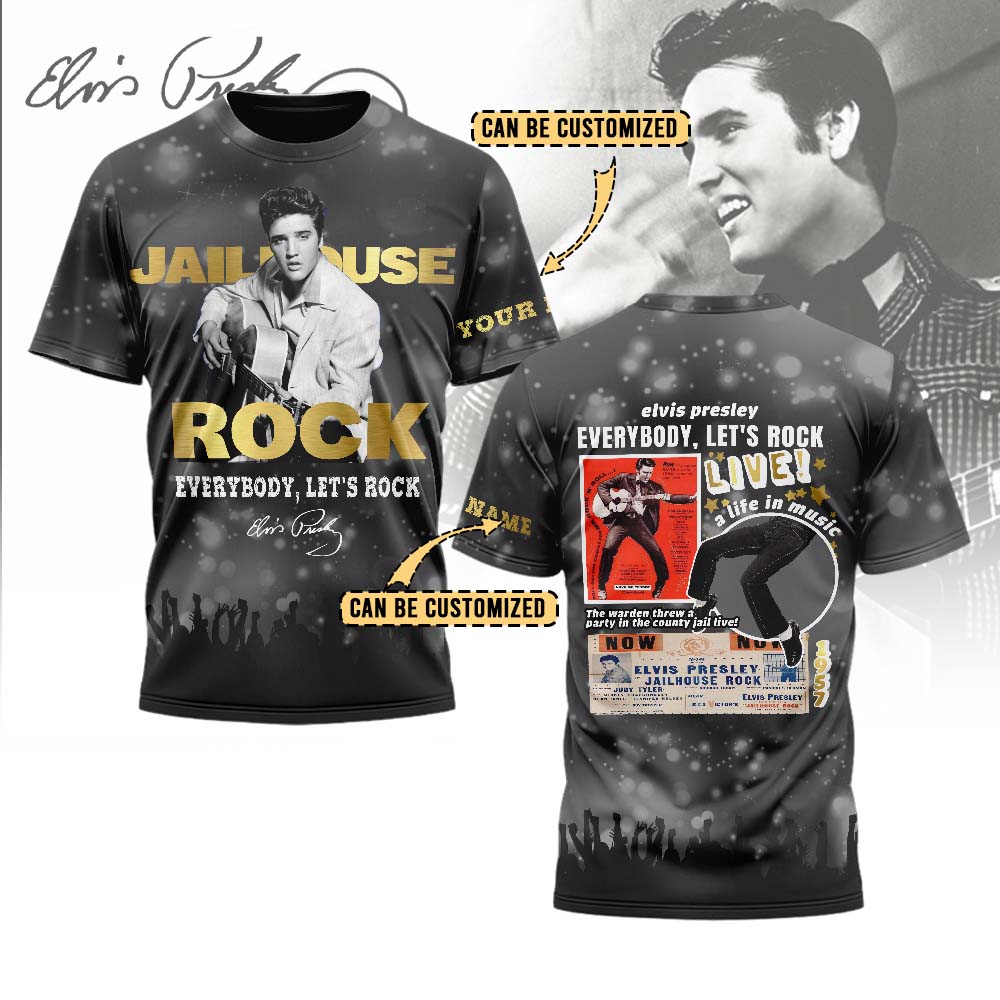 Goalzenith Elvis Presley Personalized T Shirt Gift For Fans