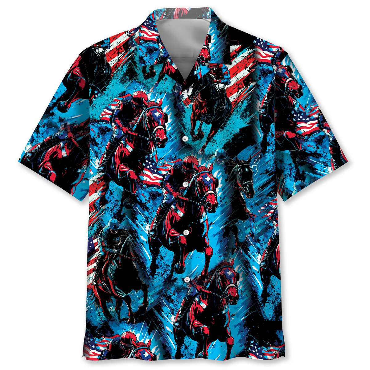 Goalzenith American Jockey Horse Racing Hawaiian Shirt For Fan