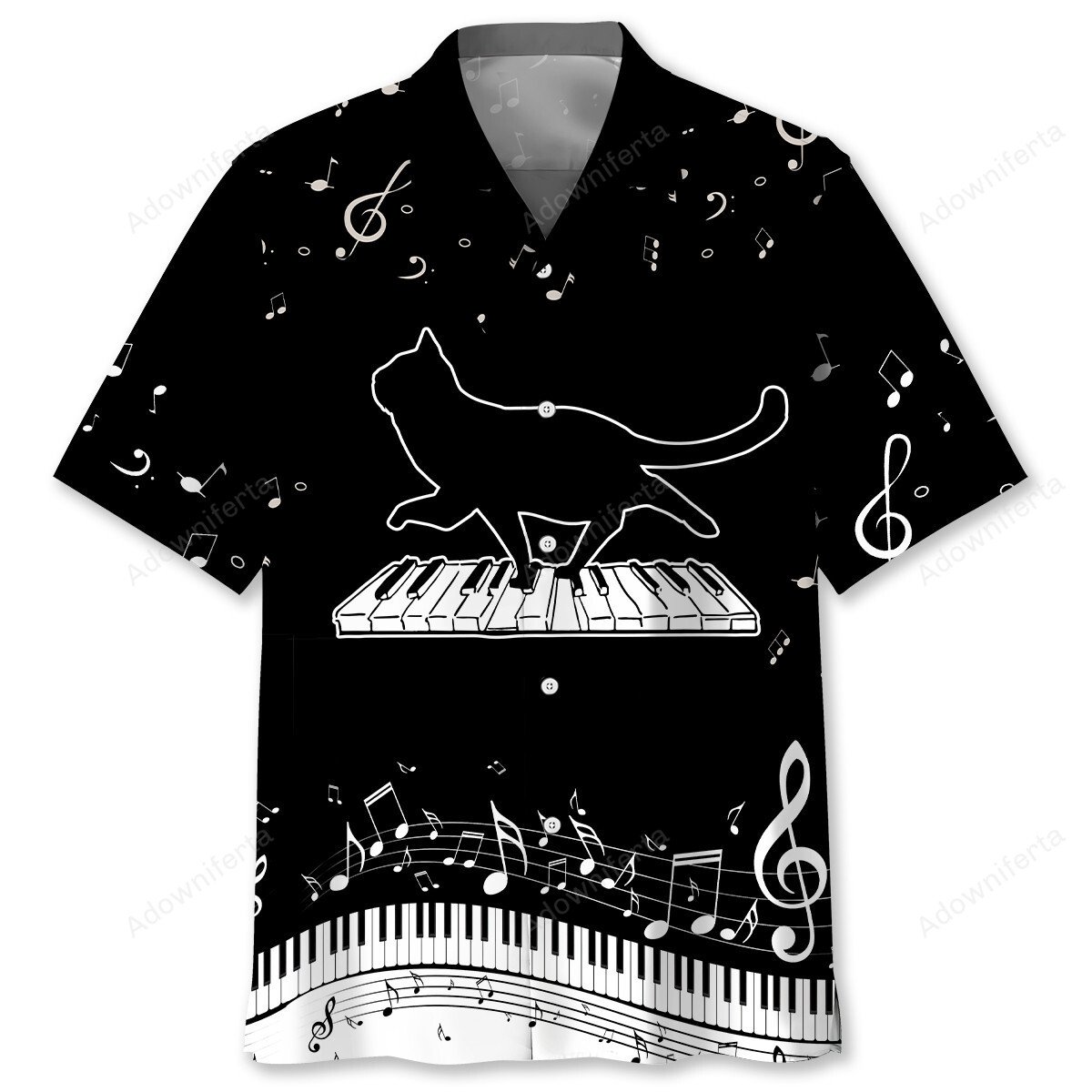 Goalzenith Cat Walk Piano Hawaiian Shirt For Fan