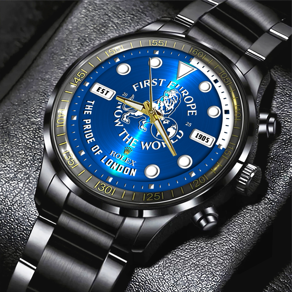 Goalzenith Chelsea FC EPL x Rolex Black Stainless Steel Watch For Fan