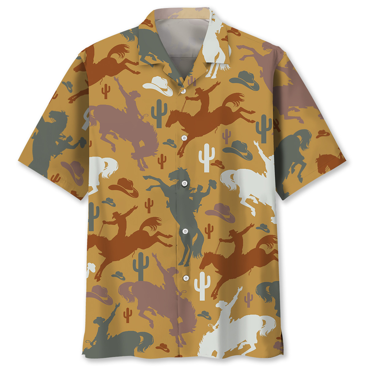 Goalzenith Colorful Cowboy Hawaiian Shirt For Fan