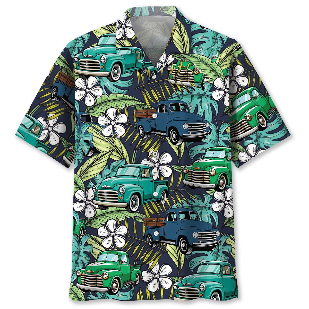 Goalzenith Colorful Vintage Pickup Trucks Hawaiian Shirt For Fan