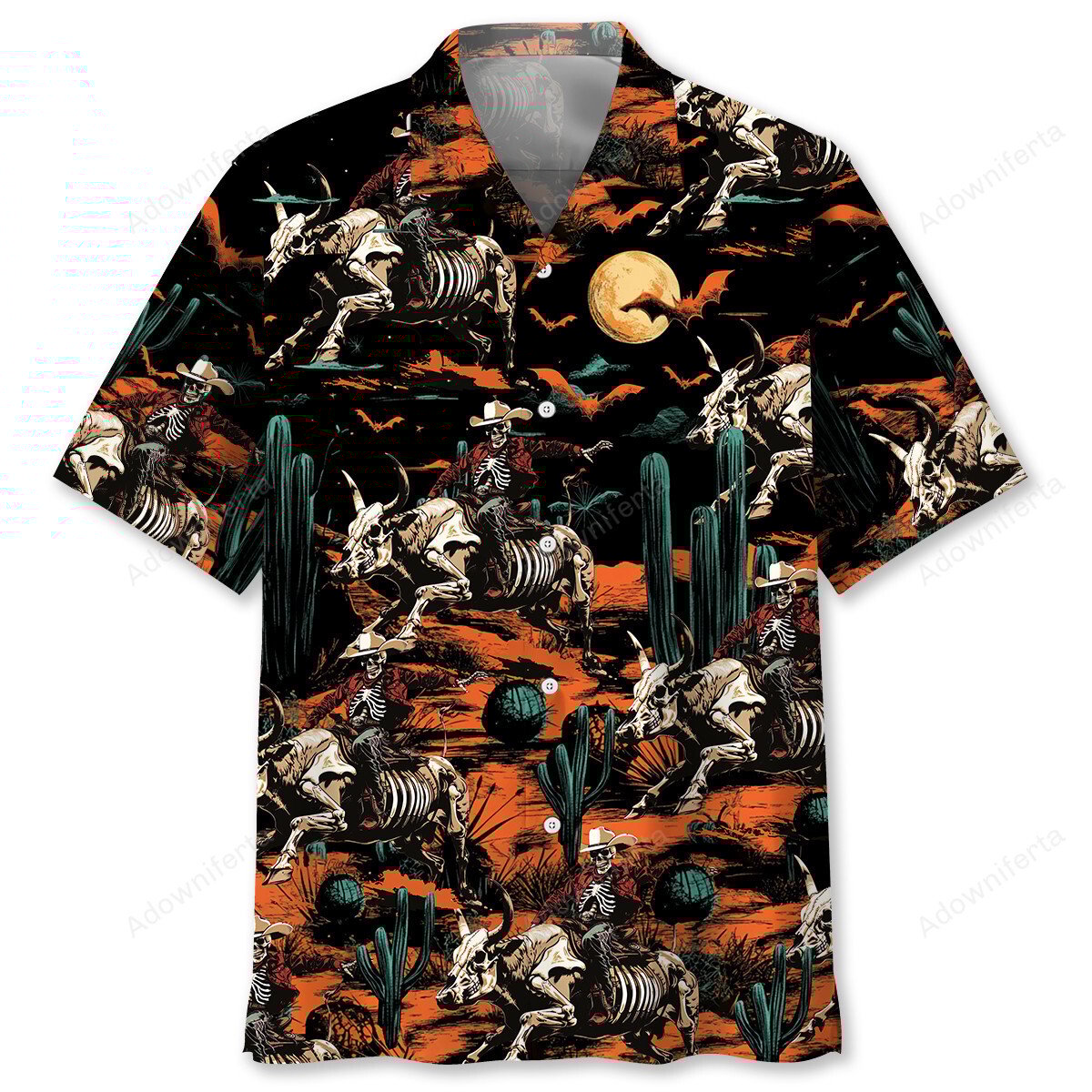 Goalzenith Cowboy Desert Halloween Night Hawaiian Shirt For Fan