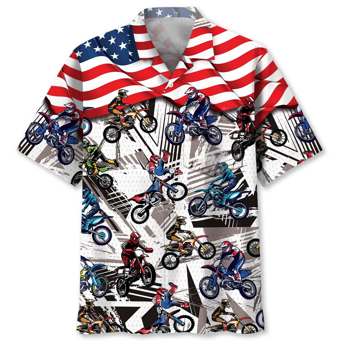Goalzenith Dirt Bike Racing Hawaiian Shirt Pocket For Fan