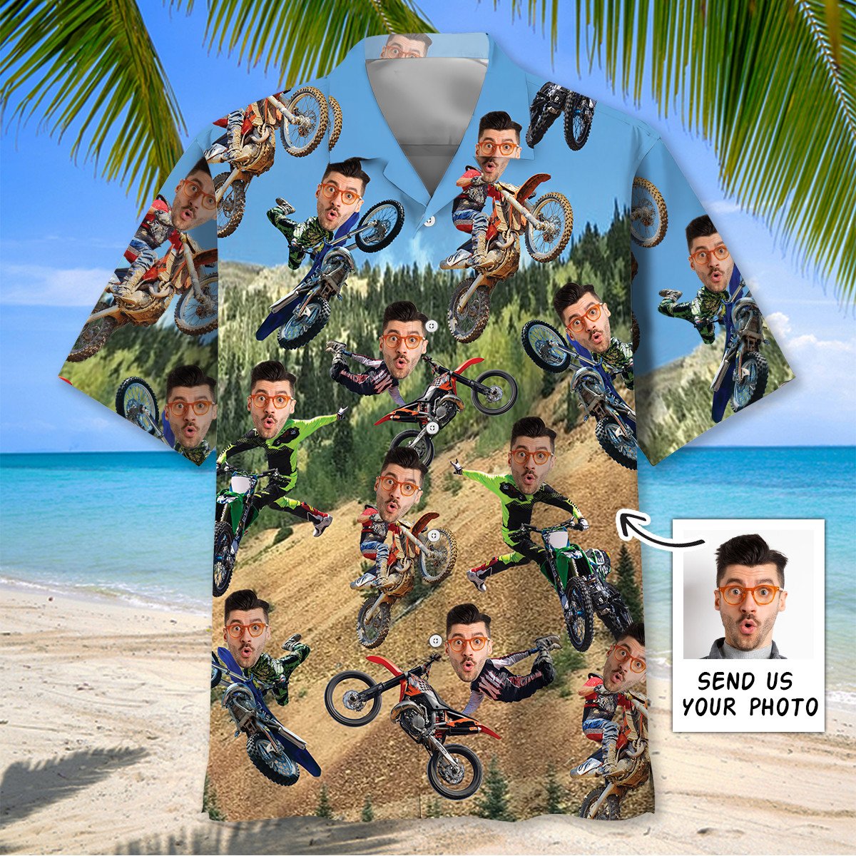 Goalzenith Dirt Trails Custom Face Hawaiian Shirt For Fan