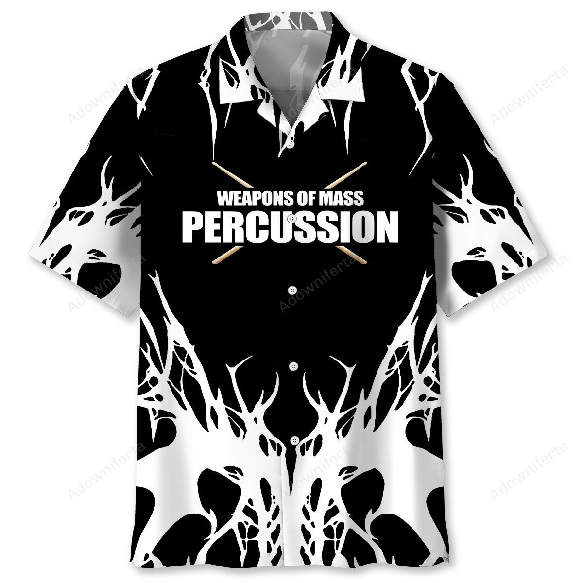 Goalzenith Drum Weapons Black &White Hawaiian Shirt For Fan