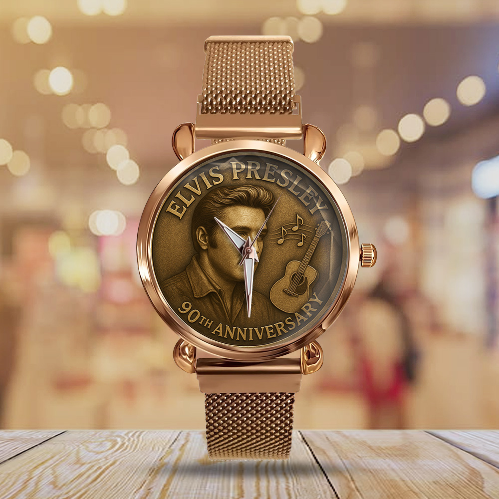 Goalzenith Elvis Presley Music Mesh Strap Quartz Watch For Fan