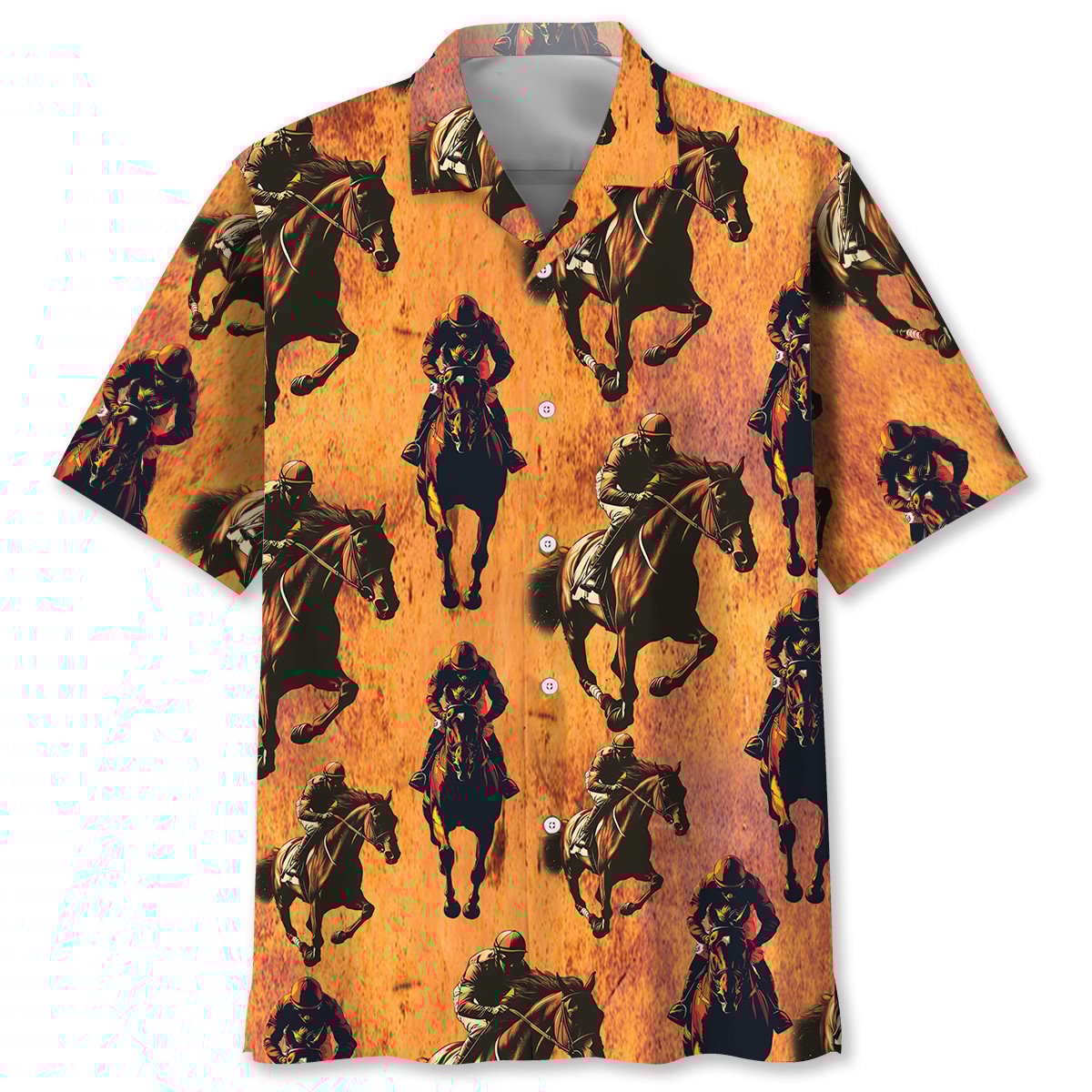 Goalzenith Fiery Horse Racing Hawaiian Shirt For Fan