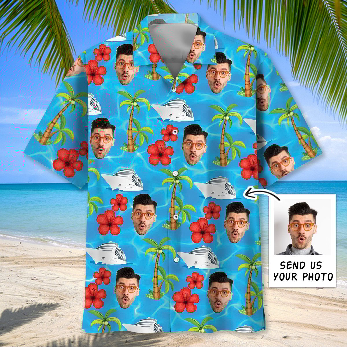 Goalzenith Funny Cruise Custom Face Hawaiian Shirt For Fan