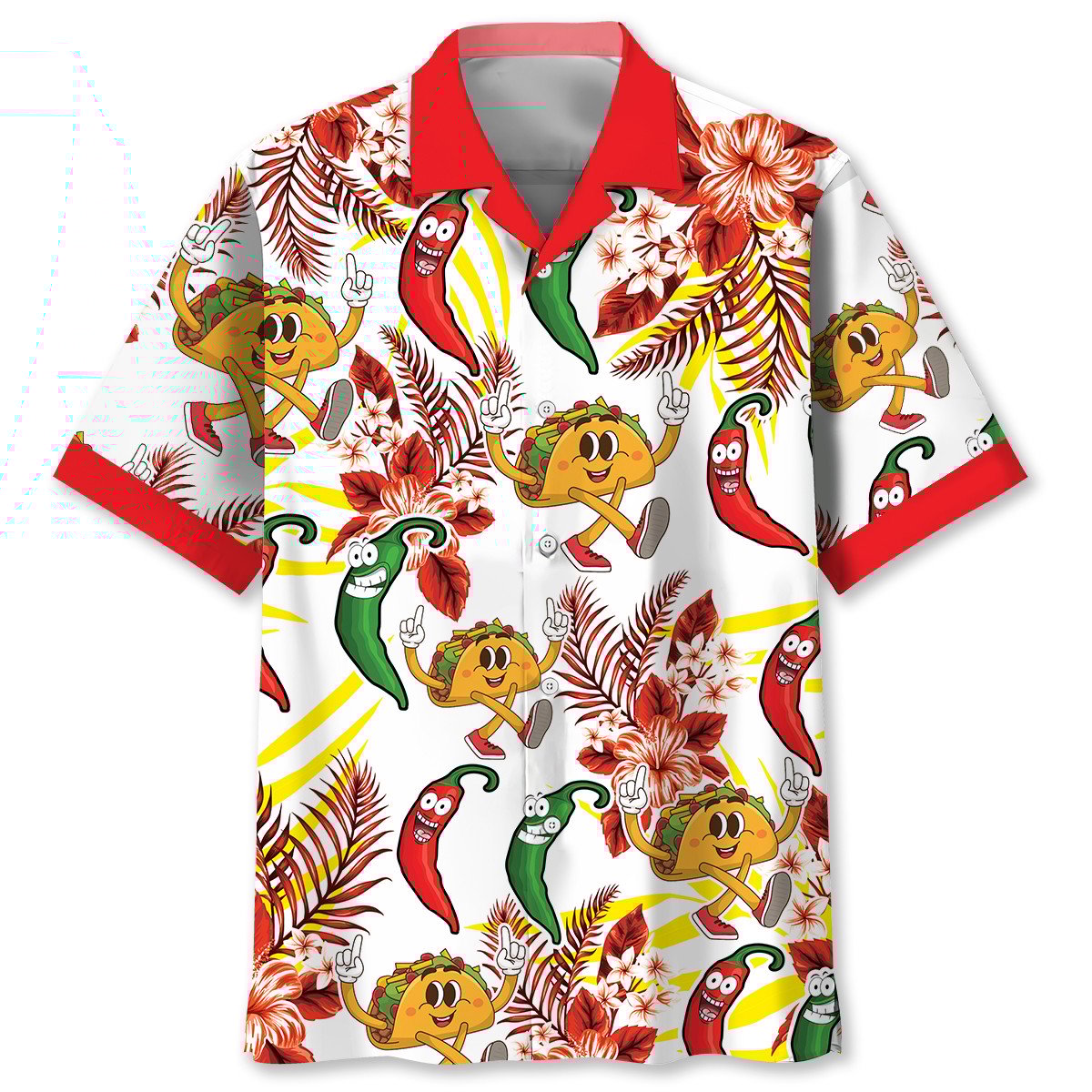 Goalzenith Funny Tacos Dancing Chilies Hawaiian Shirt For Fan