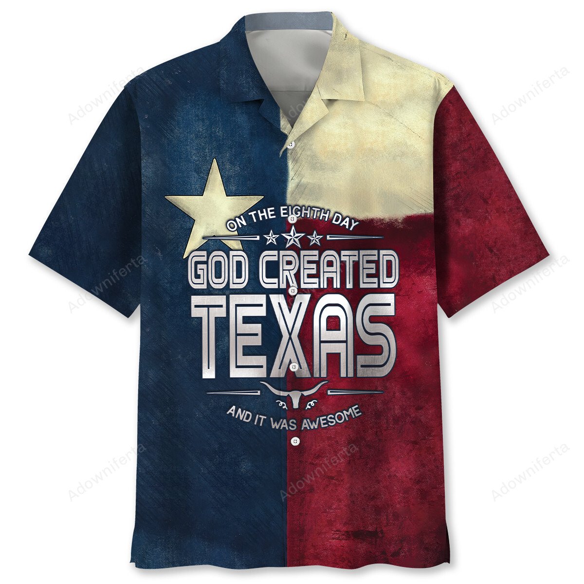 Goalzenith God Created Texas Hawaiian Shirt For Fan