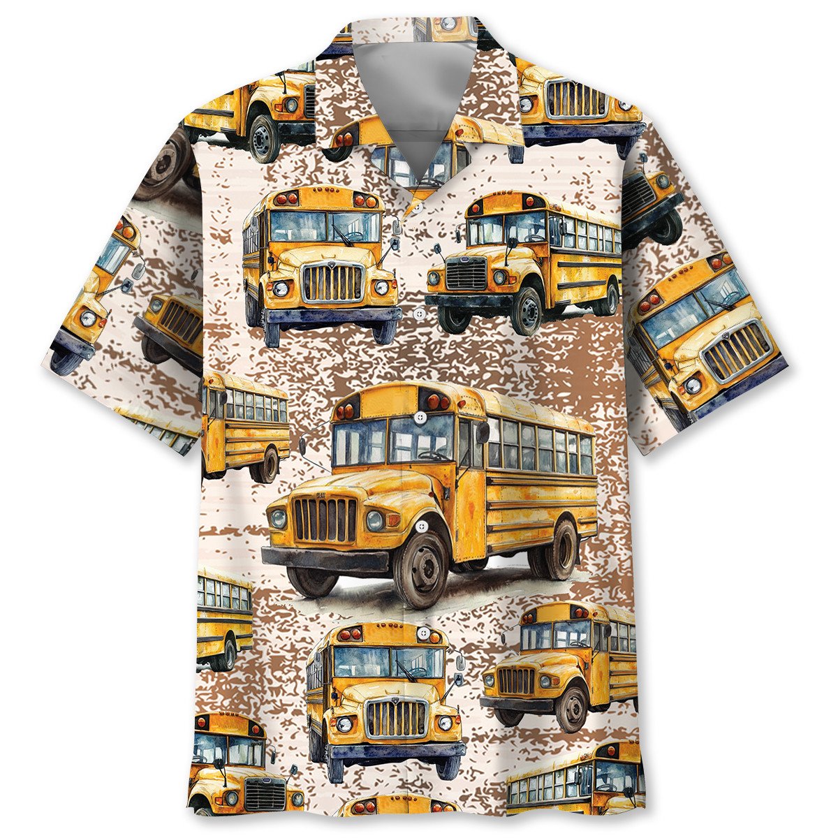Goalzenith Grunge Retro School Bus Hawaiian Shirt For Fan
