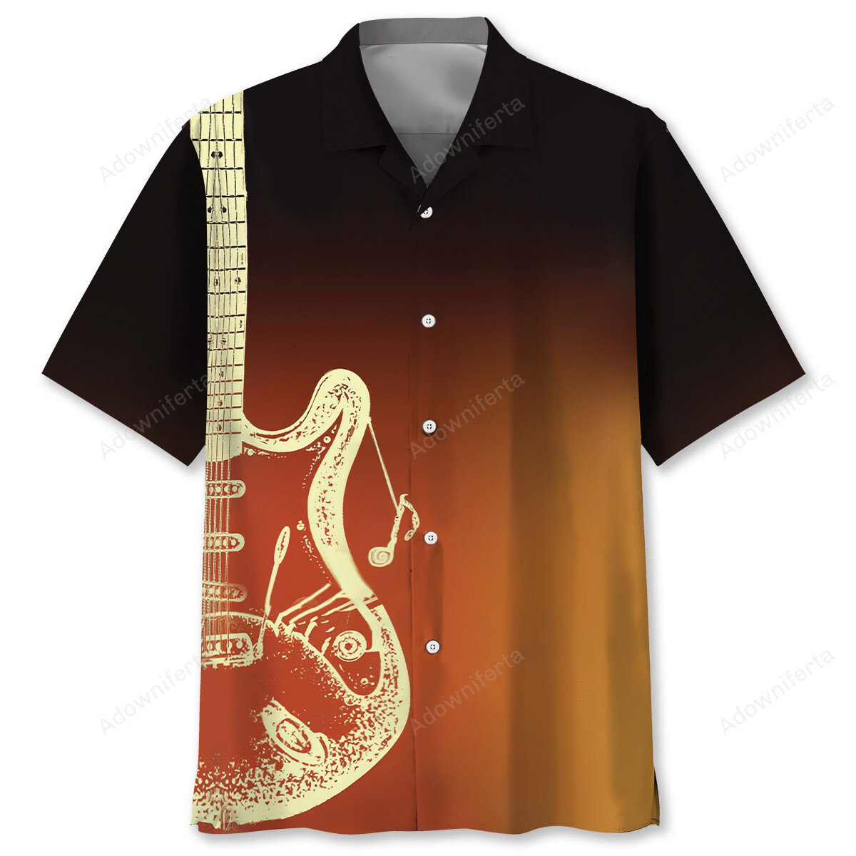 Goalzenith Gun Guitar Vintage Style Hawaiian Shirt For Fan