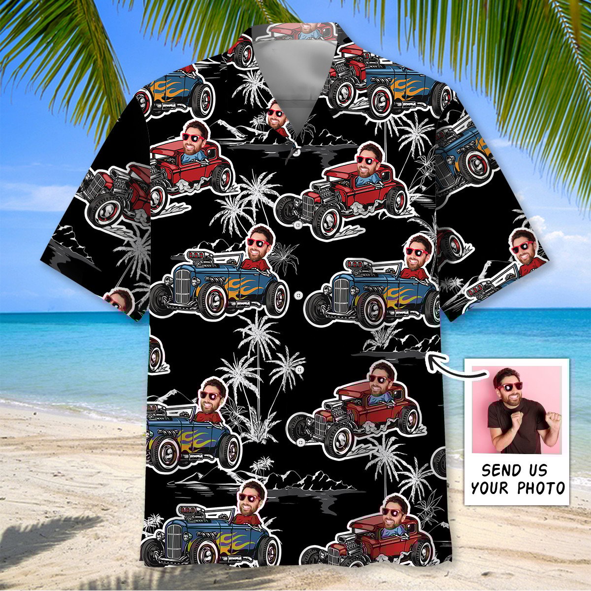 Goalzenith Hot Rod Classic Custom Face Hawaiian shirt For Fan