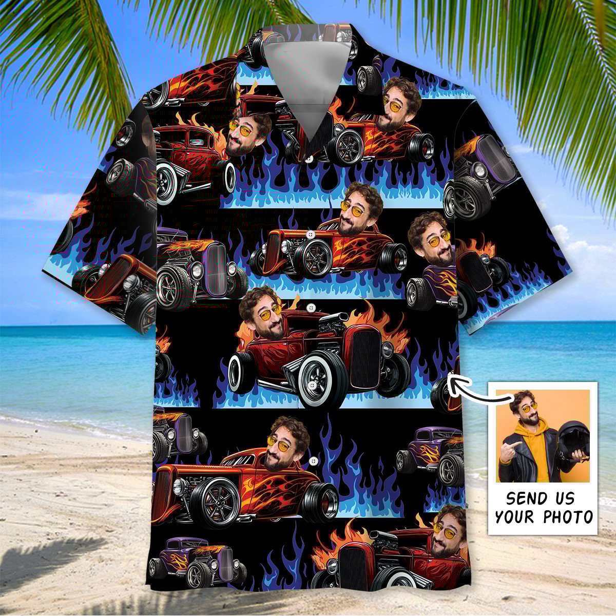 Goalzenith Hot Rod Custom Photo Hawaiian Shirt For Fan
