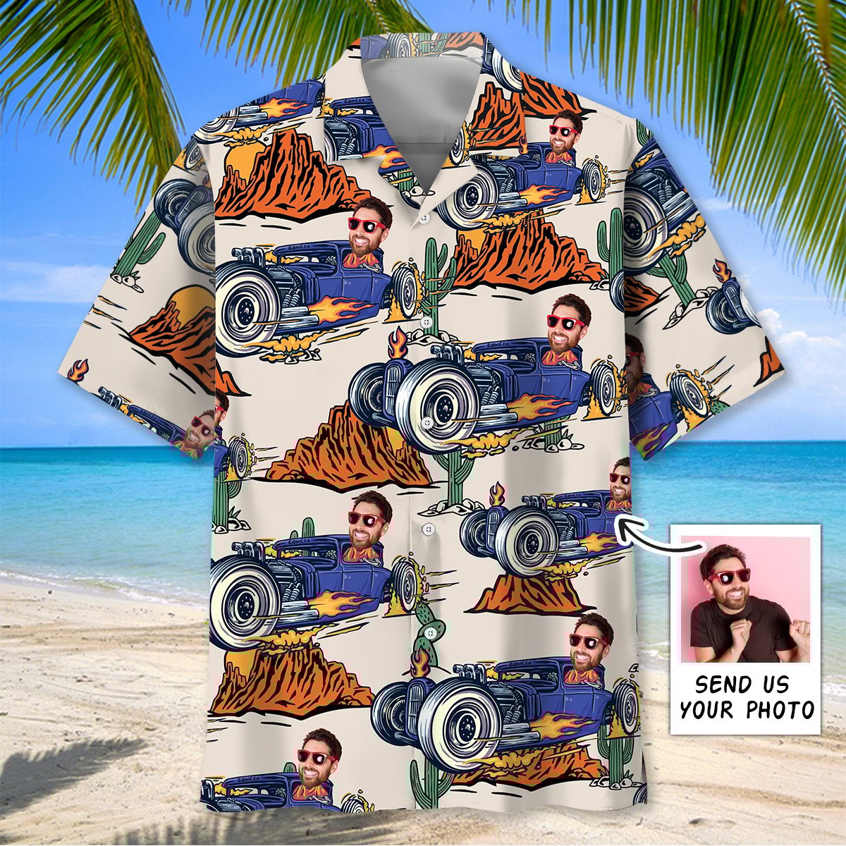 Goalzenith Hot Rod Racing Custom Photo Hawaiian Shirt For Fan