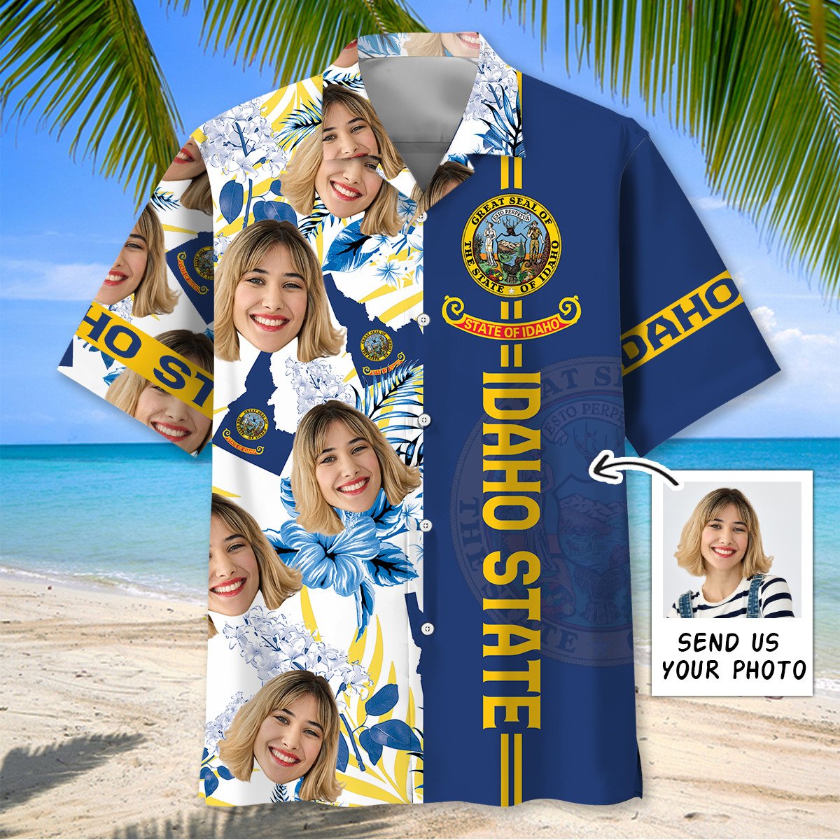 Goalzenith Idaho State Custom Face Hawaiian Shirt For Fan