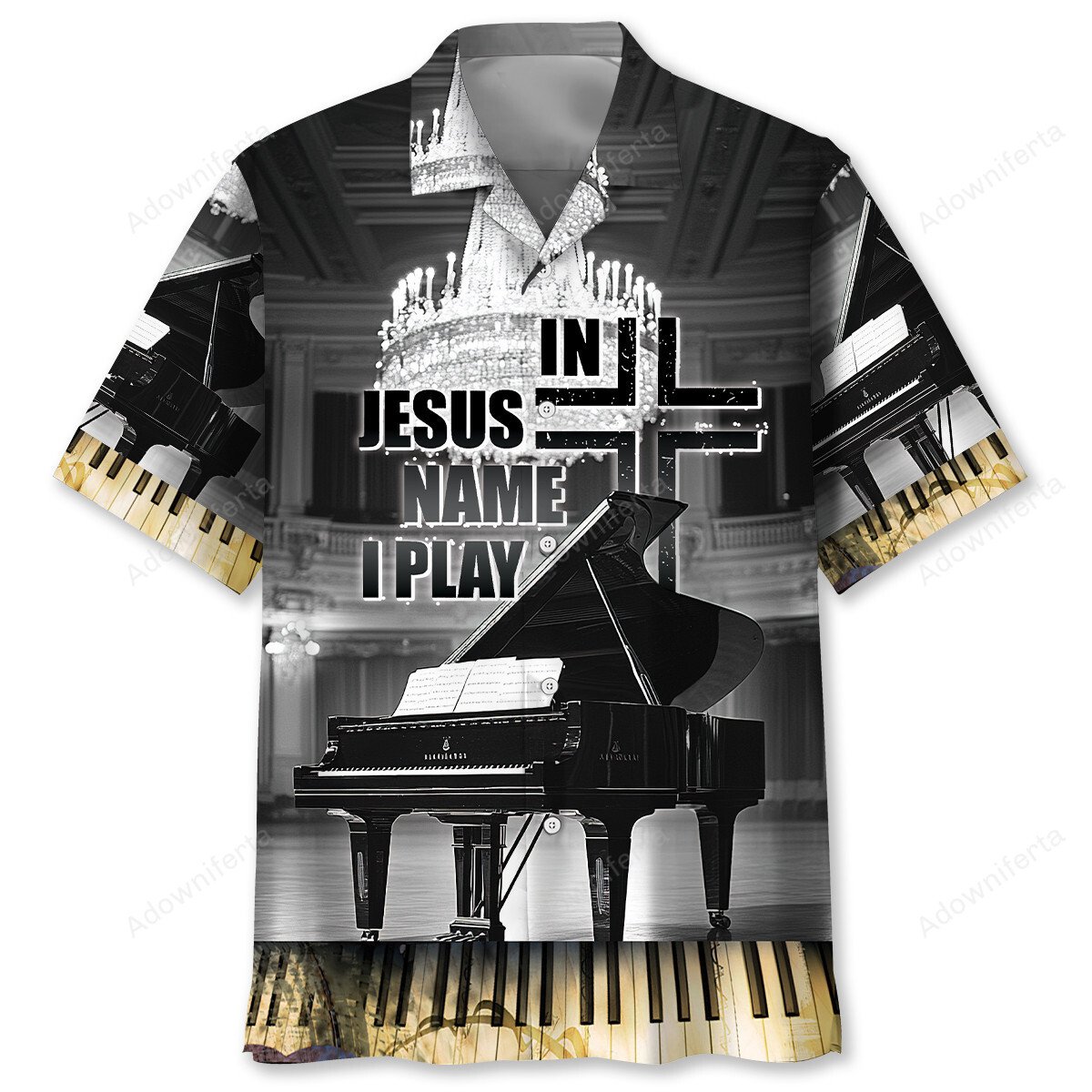 Goalzenith In Jesus Name I Play Grand Piano Hawaiian Shirt For Fan