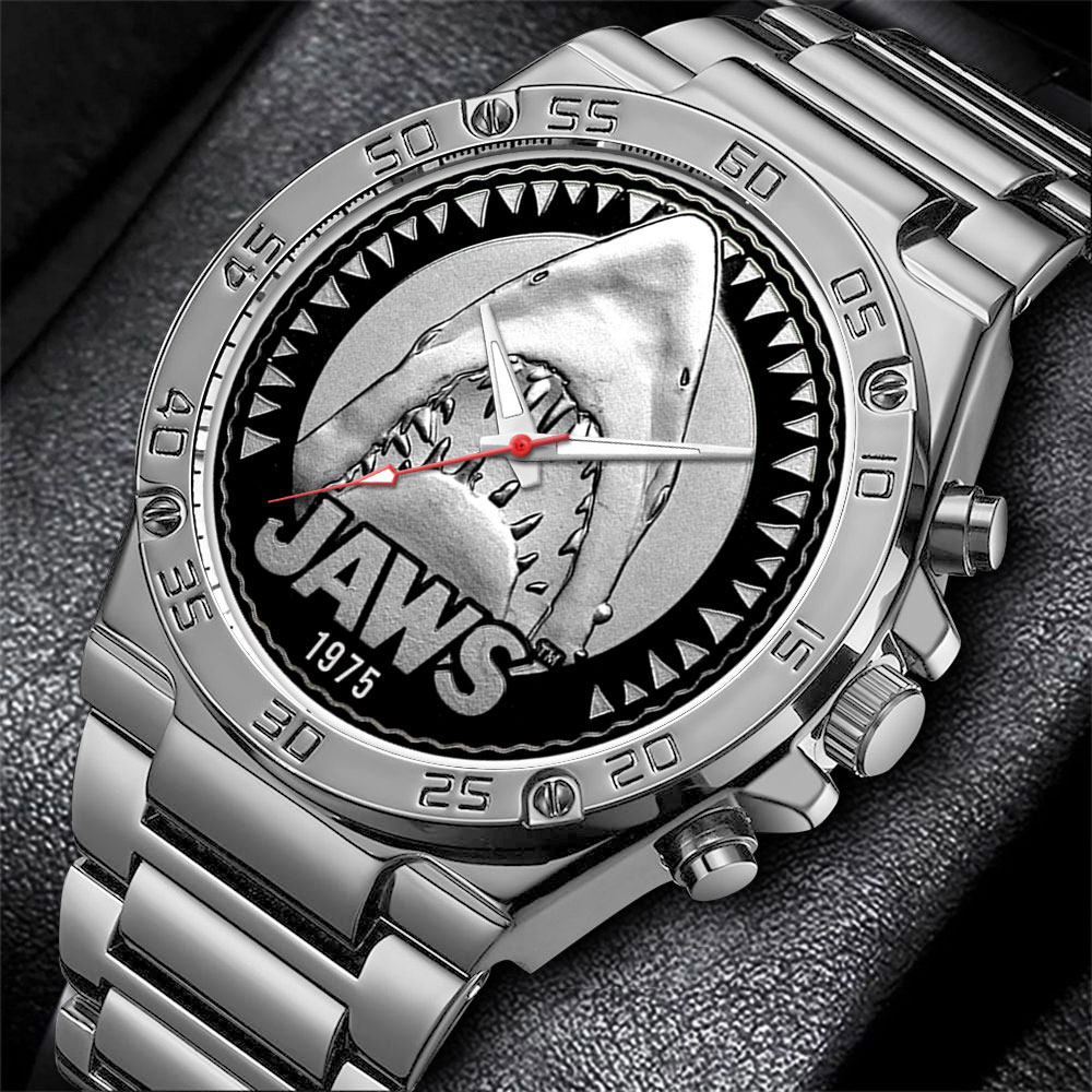 Goalzenith Jaws Movie Gentleman Stainless Steel Watch For Fan