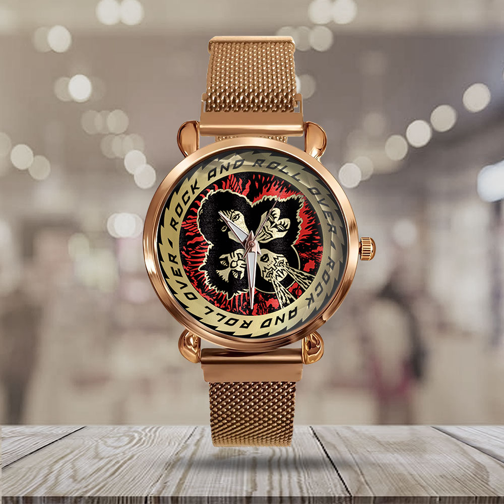 Goalzenith Kiss Band Music Mesh Strap Quartz Watch For Fan