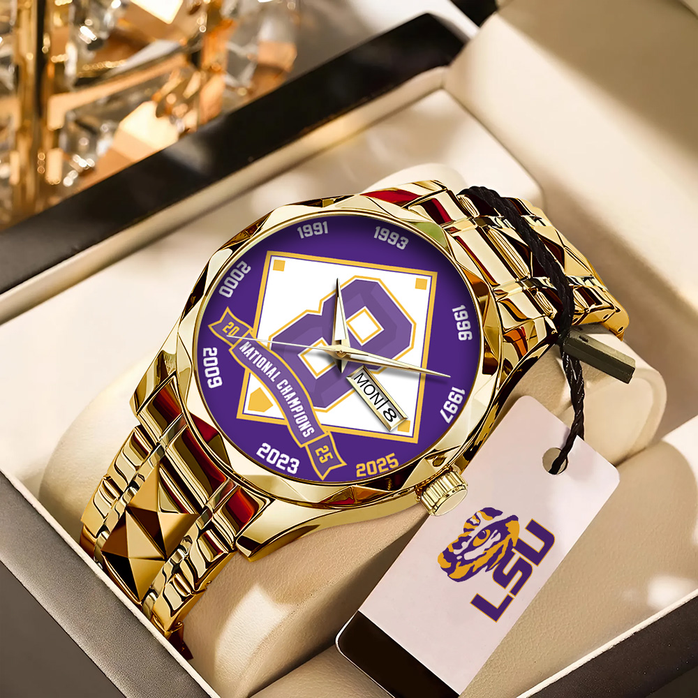 Goalzenith LSU Tigers NCAA Baseball Alloy Luxury Quartz Watch For Fan