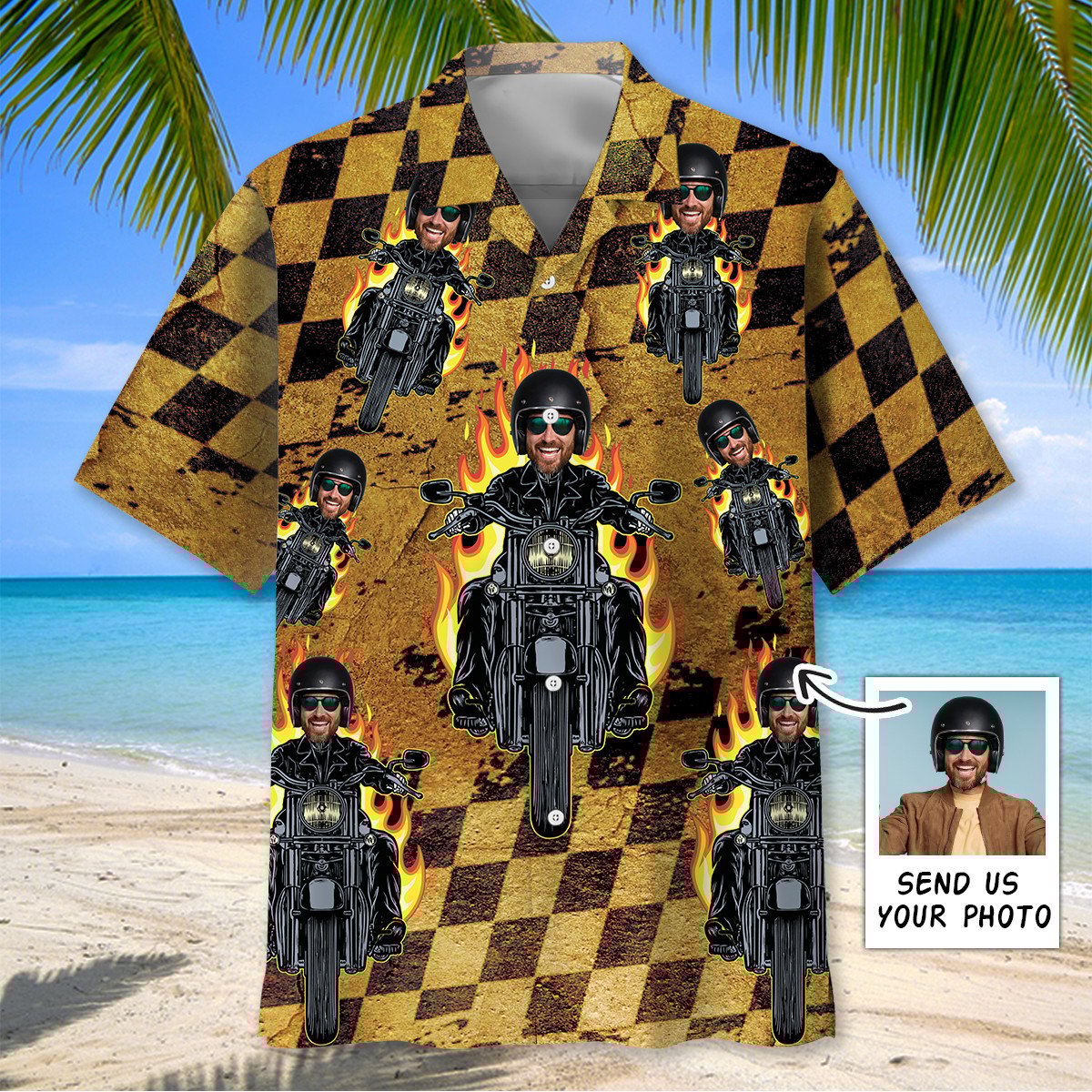 Goalzenith Motorcycle Racing Custom Photo Hawaiian Shirt For Fan