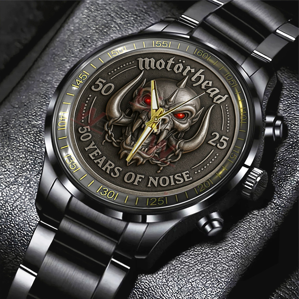 Goalzenith Motörhead Band Music Black Stainless Steel Watch For Fan