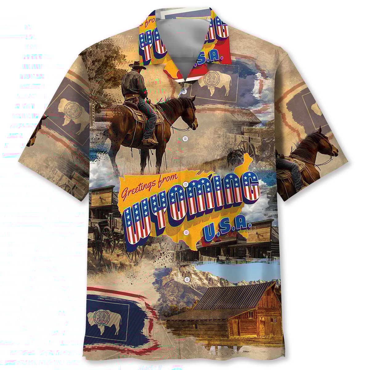 Goalzenith Nostalgic Wyoming State Hawaiian Shirt For Fan