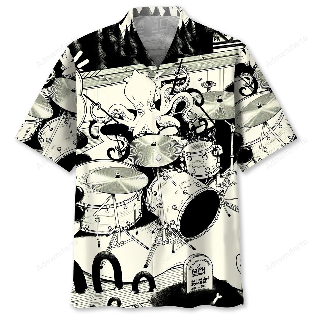 Goalzenith Octopus Drummer Drums Lover Hawaiian Shirt For Fan