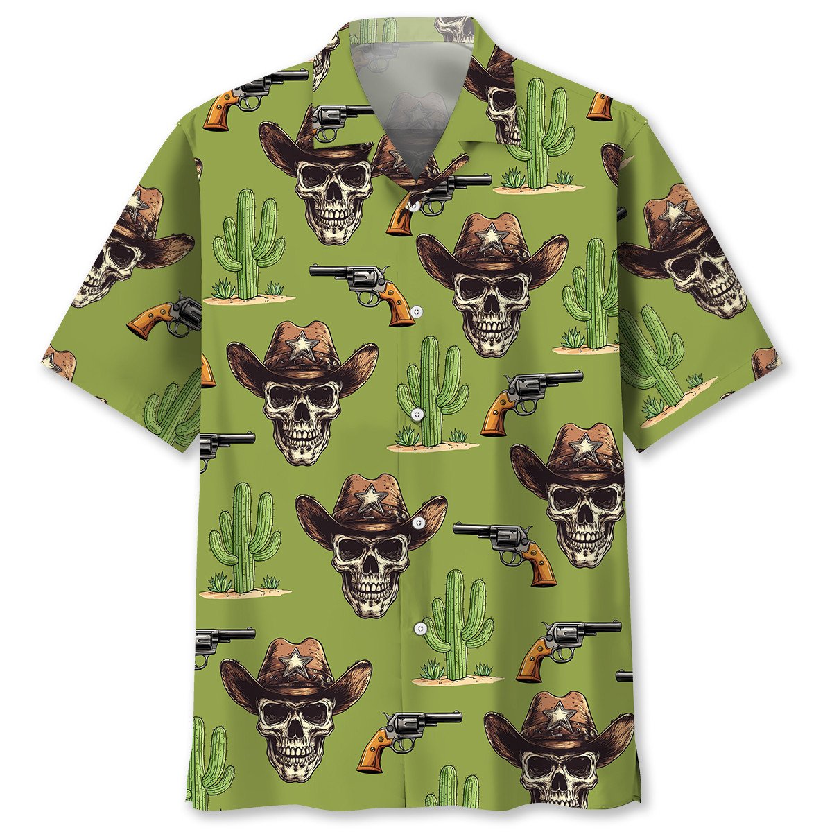 Goalzenith Pastel Green Cowboy Hawaiian Shirt For Fan