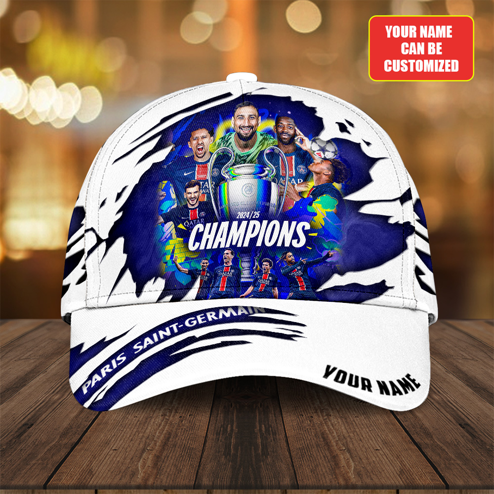 Goalzenith Personalized Paris Saint-Germain Premiere Ligue Classic Cap For Fan