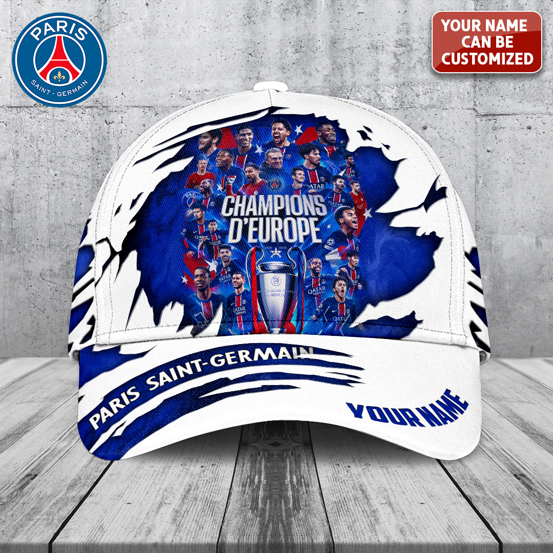 Goalzenith Personalized Paris Saint-Germain Premiere Ligue Classic Cap For Fan