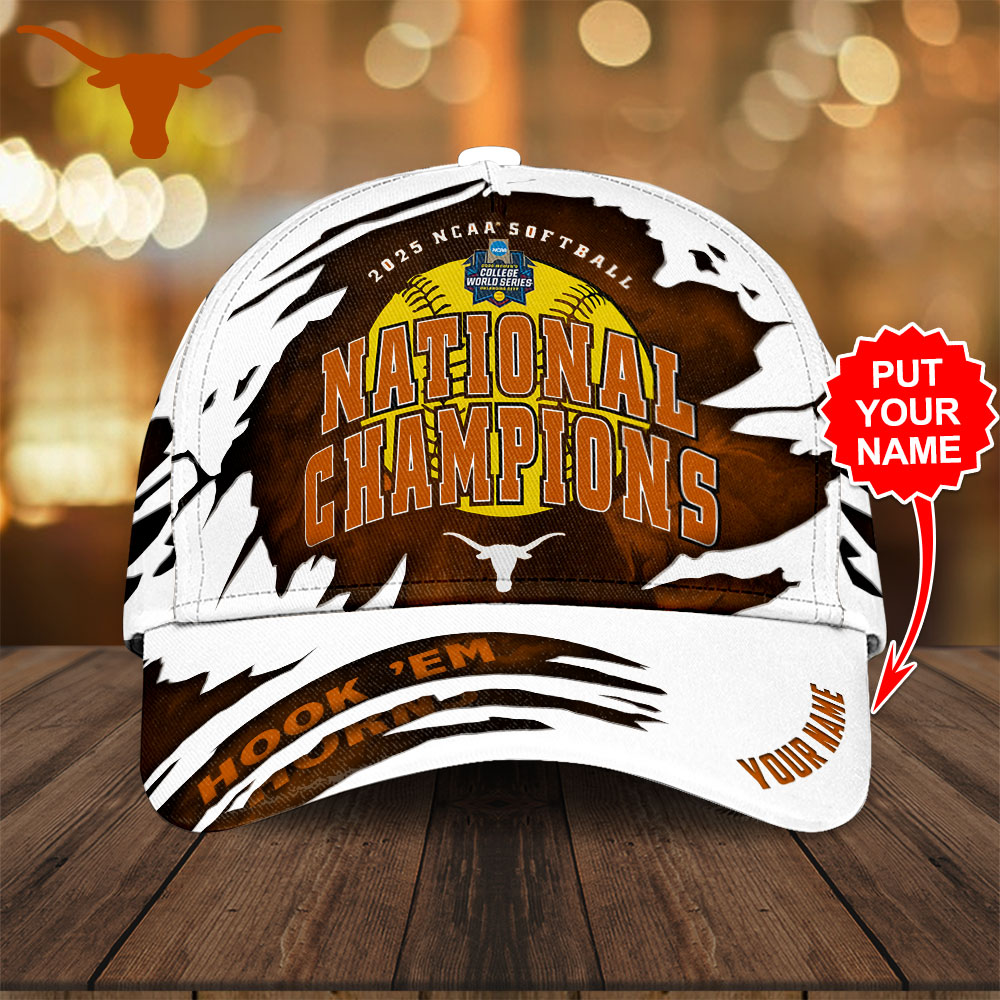Goalzenith Personalized Texas Longhorns NCAA Women's Softball Classic Cap For Fan