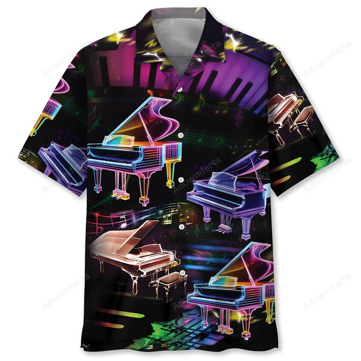Goalzenith Piano Neon Style Music Lover Hawaiian Shirt For Fan