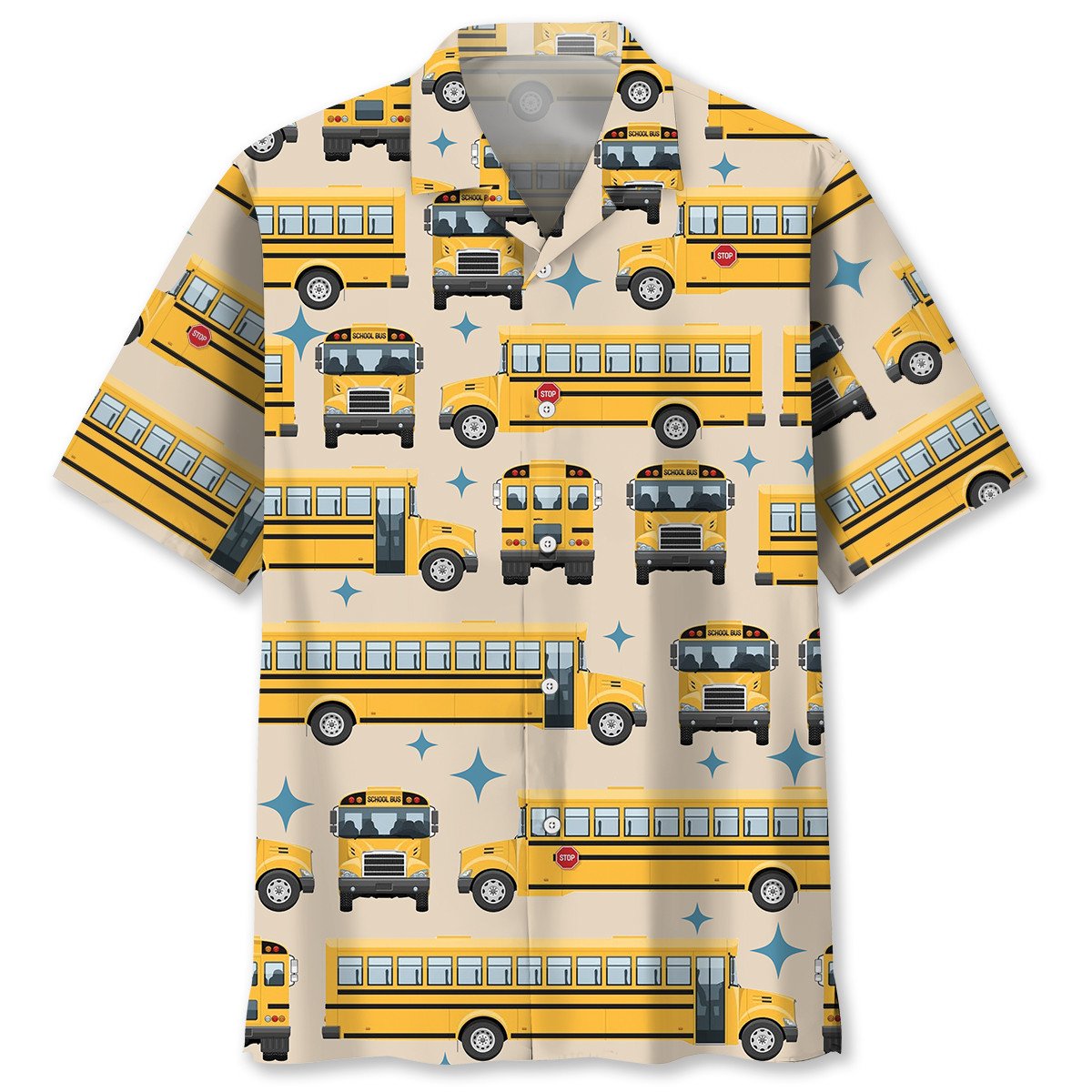 Goalzenith Retro School Bus Hawaiian Shirt For Fan