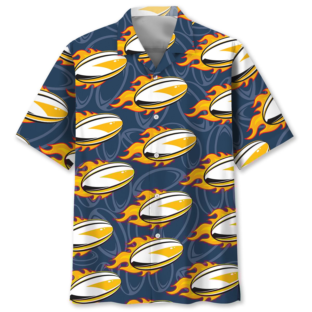 Goalzenith Rugby Fire Hawaiian Shirt For Fan