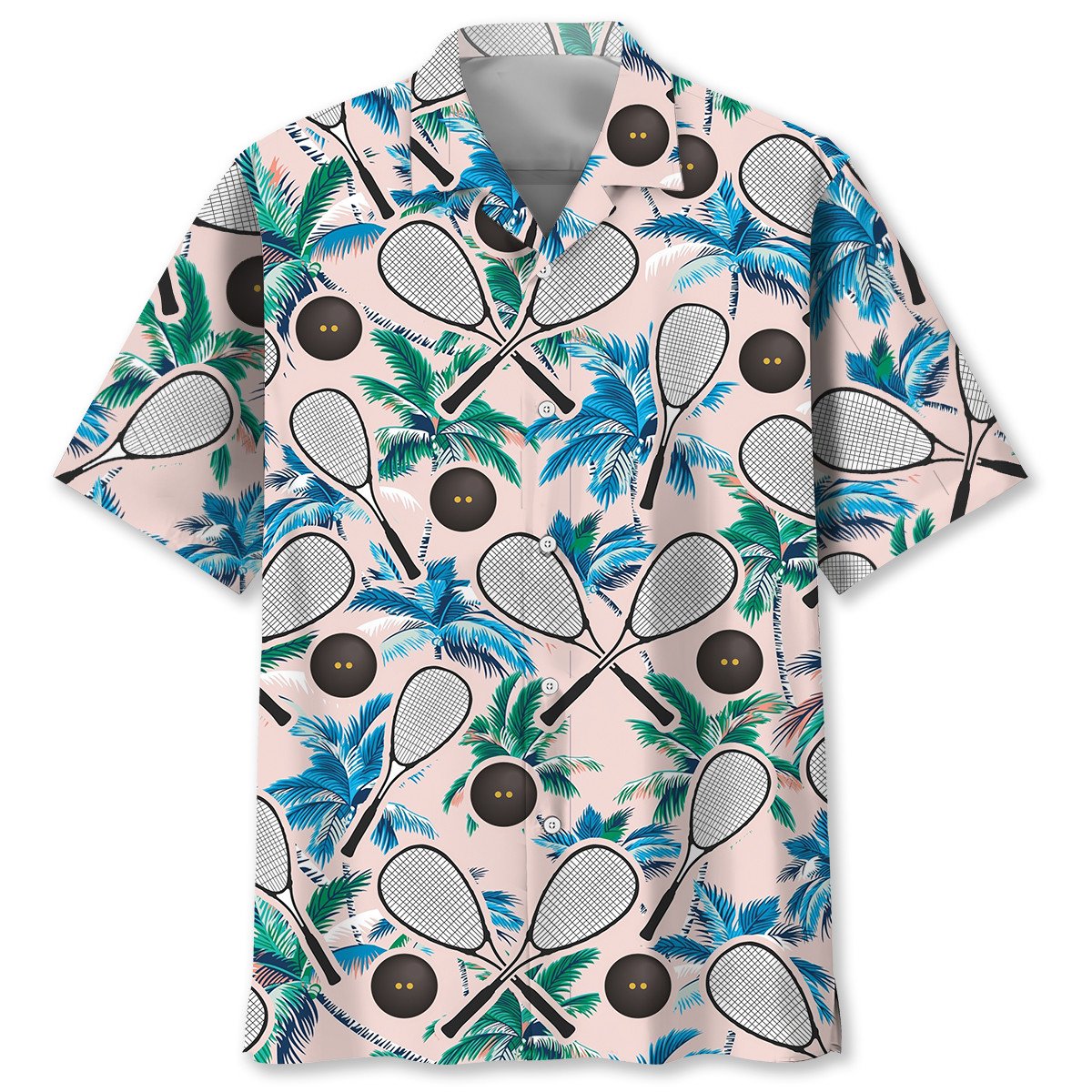 Goalzenith Squash Sport Tropical Palm Tree Hawaiian Shirt For Fan